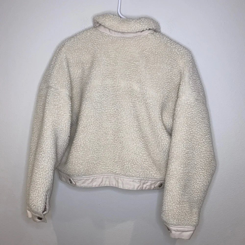 Zara Sherpa‎ Jacket Size XS Cream Off White